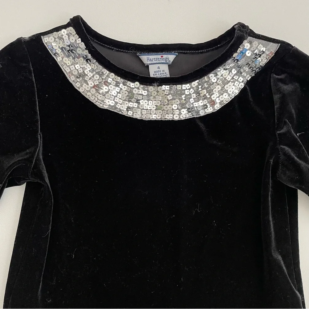 Hartstrings Little Girls Velvet Dress Size 4